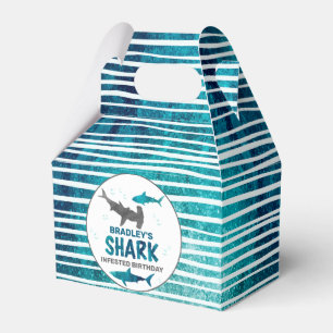 Shark Infested Any Age Birthday Party Favor Box