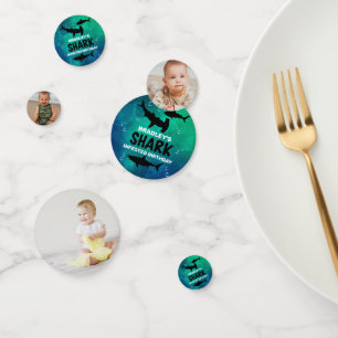 Shark Infested Any Age Birthday Party Photo Confetti