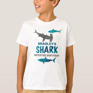 Shark Infested Any Age Birthday Party T-Shirt