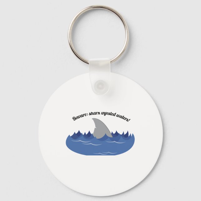 Shark Infested Keychain (Front)