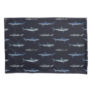 Shark Invasion Pattern Pillowcase