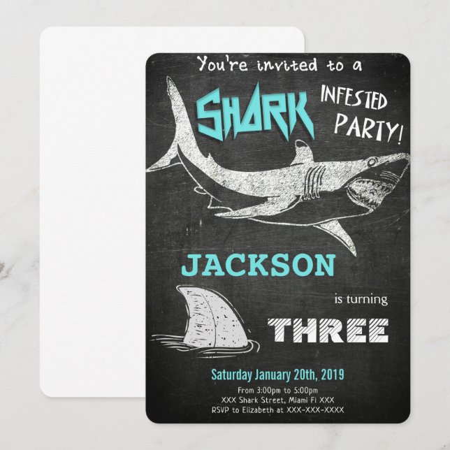 Shark Invitation (Front/Back)