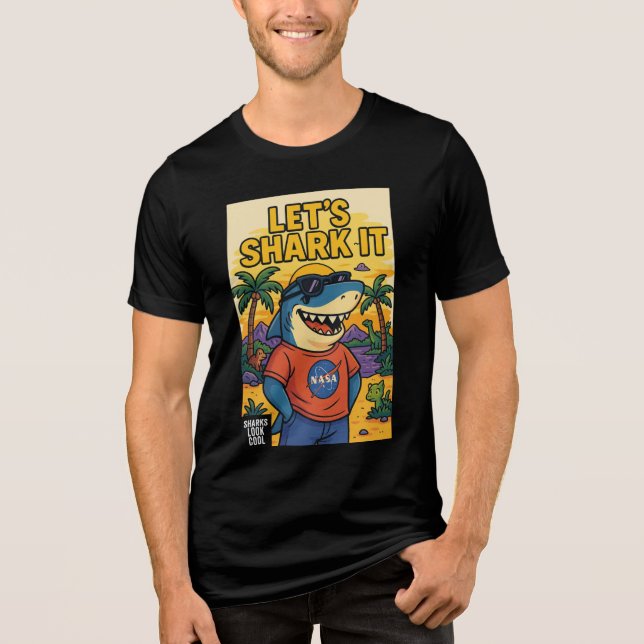 shark it t-shirt Tri-Blend shirt (Front)