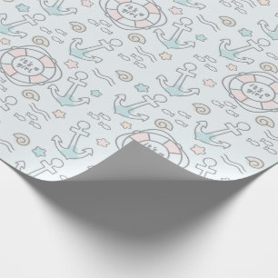 Shark It's A Girl Wrapping Paper