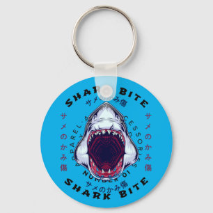 shark japanese style art cool keychain