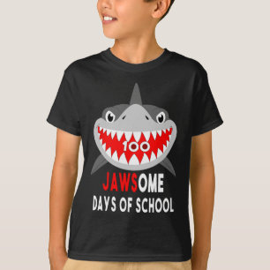 Shark Jawesome 100 Days School Cute Fun Gift Outfi T-Shirt