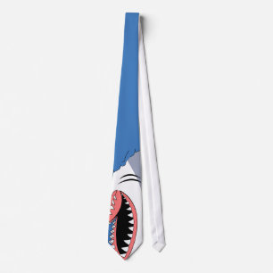 Shark jaws on a neck tie. tie