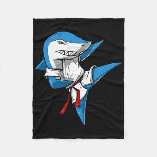 Shark Karate Martial Arts Kickboxing Jiu-jitsu Tae Fleece Blanket