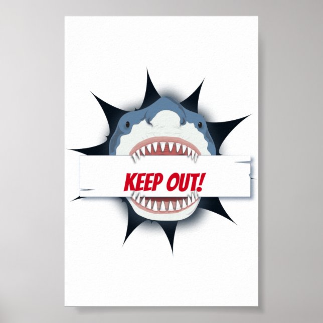 Shark Keep Out Sign (Front)