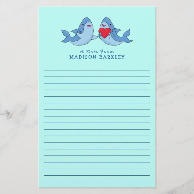 Shark Kid's Cute Kawaii Stationery (Front)