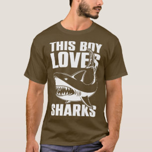Shark Kids Ocean Animal This Boy Loves Sharks T-Shirt