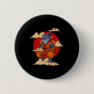 Shark Kung Fu Karate Martial Arts Kickboxing Jiu-j 2 Inch Round Button
