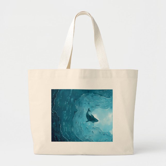 Shark Large Tote Bag (Front)