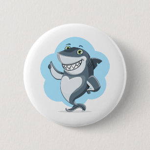 Shark Laughing 2 Inch Round Button
