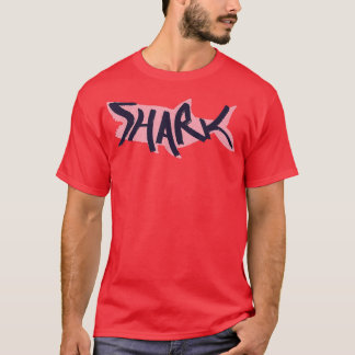 Shark Lettering on Shark Silhouette  T-Shirt