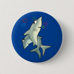 Shark Love 2 Inch Round Button