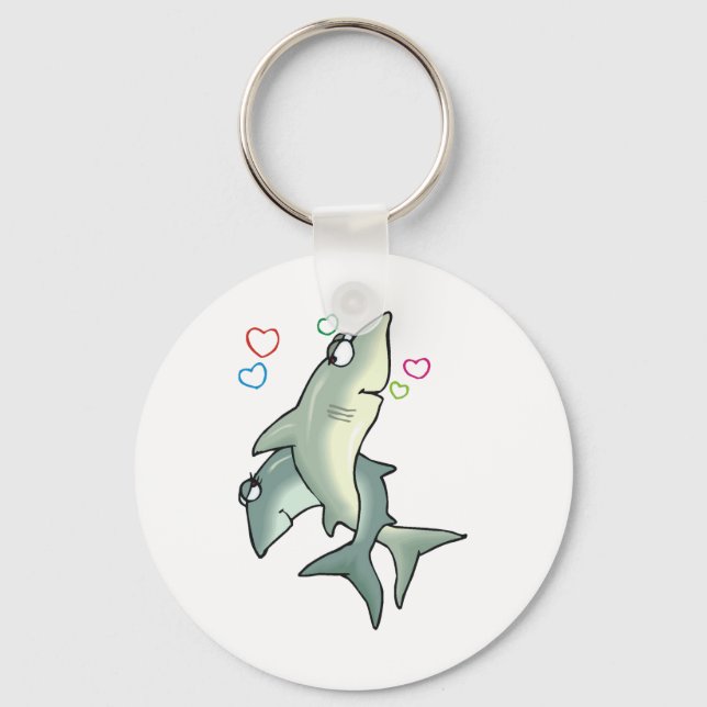 Shark Love Keychain (Front)