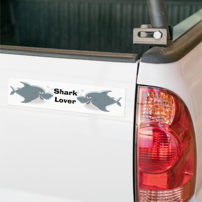 Shark Lover Bumper Sticker (On Truck)