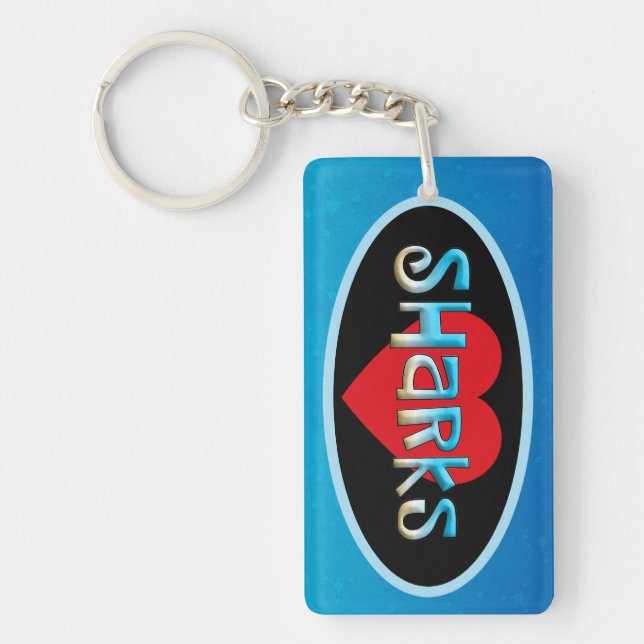 Shark Lover Keychain (Front)