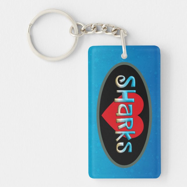 Shark Lover Keychain (Front)
