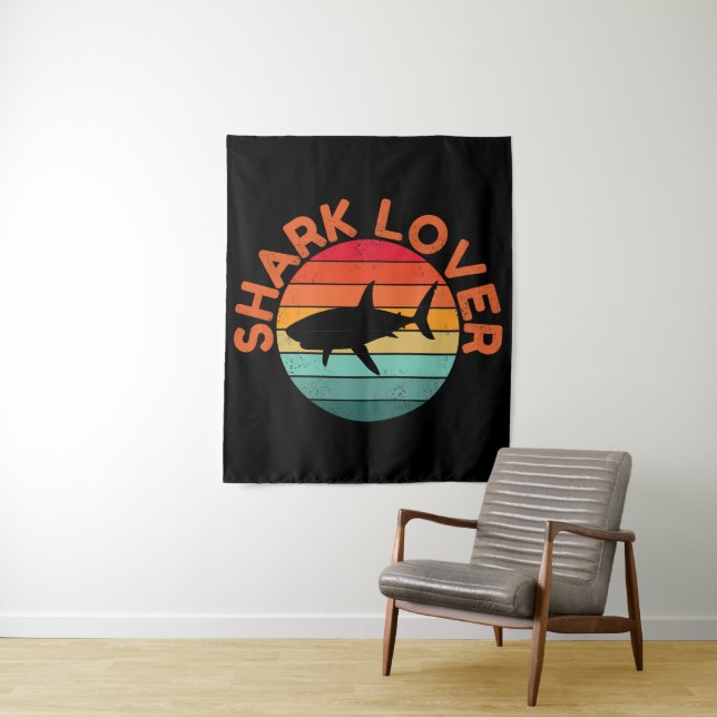 SHARK LOVER TAPESTRY (In Situ)