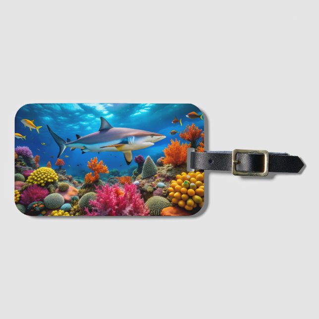 Shark Luggage Tag (Front Horizontal)