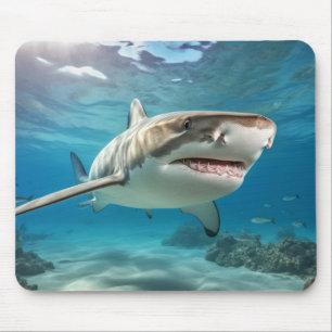 Shark Marine Animal Blue Ocean Deep Sea Mouse Pad