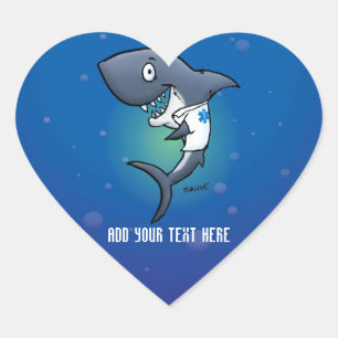 Shark Medical Healthcare Heart Stickers