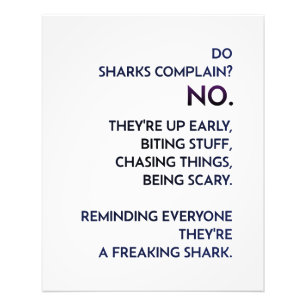  "Shark Mindset" Quote Photo Print
