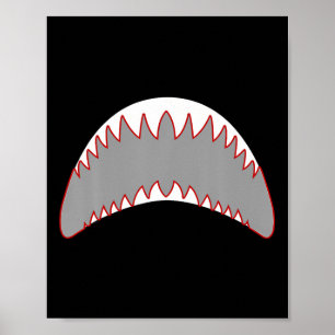 Shark Mouth Jaw Lazy Easy Costume For Halloween Pa Poster