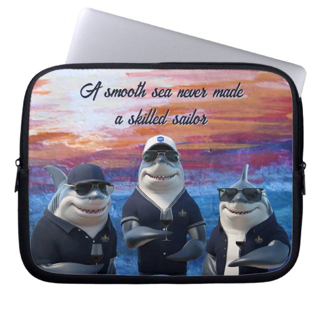 'Shark' Nautical Laptop Cases (Front)
