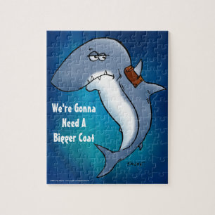 Shark Needs A Bigger Coat Funny Cartoon Puzzle
