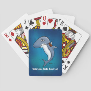 Shark Needs Bigger Coat Funny Playing Cards