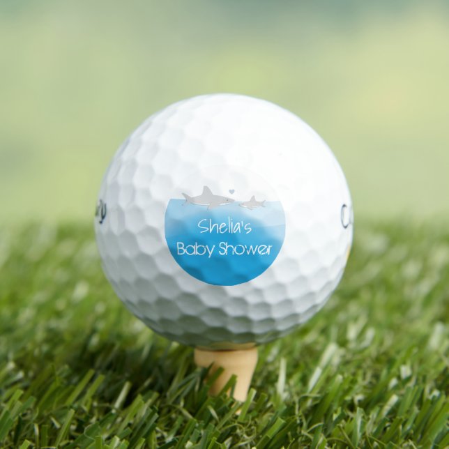 Shark Ocean Baby Shower Golf Balls (Insitu Tee)