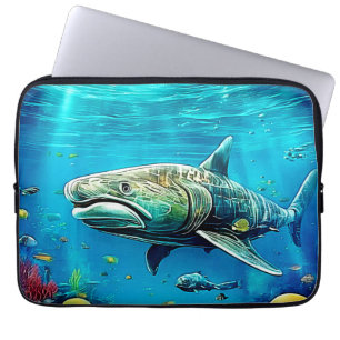 Shark Ocean Predator Art Laptop Sleeve