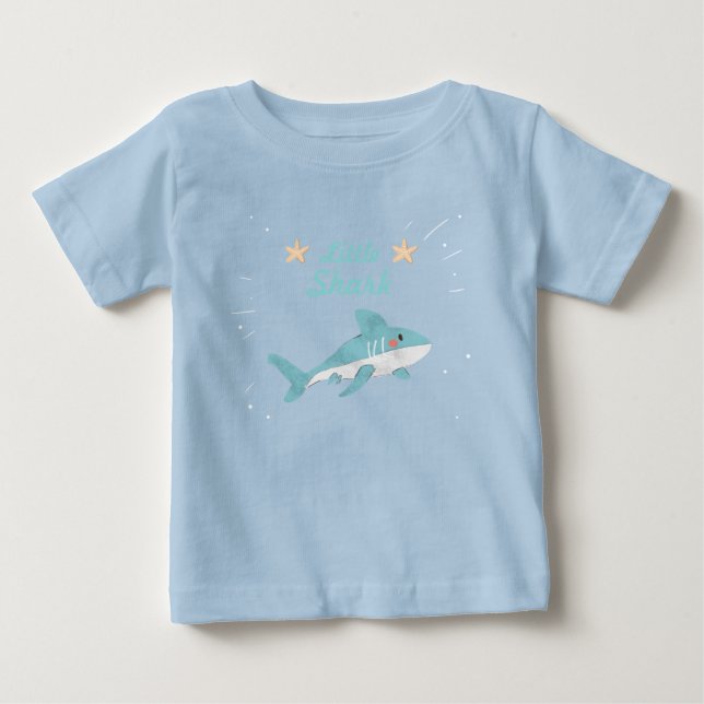 Shark or Mermaid Birthday T-shirt Boy Shark (Front)
