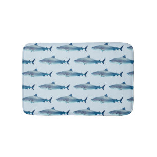 Shark Painting Pattern Ocean Bath Mat