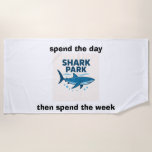 shark park beach towel<br><div class="desc">official shark park merch</div>