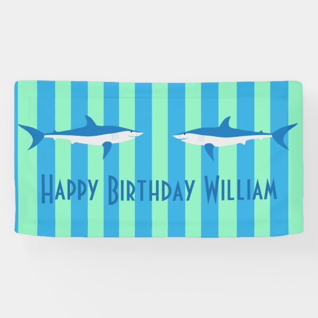 Shark Party Banner (Horizontal)