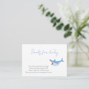 Shark Party Summer  Baby Shower Books For Baby  Enclosure Card