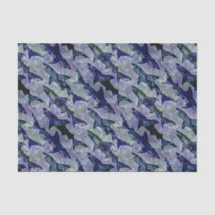 Shark Pattern in Purple and Blue Tissue Paper
