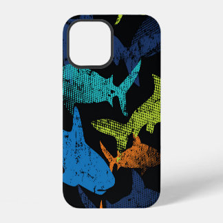 Shark pattern, modern urban iPhone 12 case