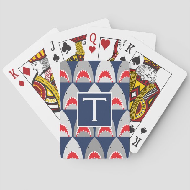 Shark Pattern Playing Cards (Back)