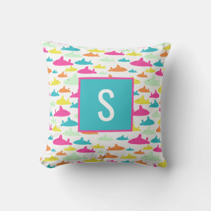 Shark Pattern Throw Pillow