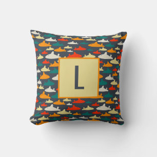Shark Pattern Throw Pillow