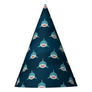 Shark Patterned Birthday Party Party Hat