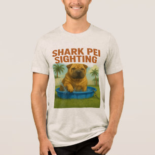 Shark Pei Sighting: Backyard Waters Edition Tri-Blend Shirt
