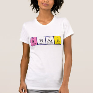 Shark periodic table word shirt