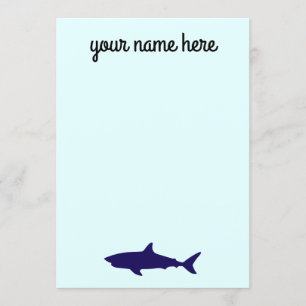 Shark Personalized Stationery for Boys Invitation
