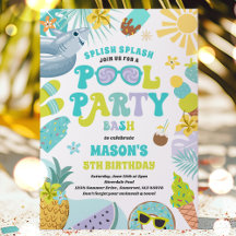 Shark Pool Party Summer Pool Birthday Party
